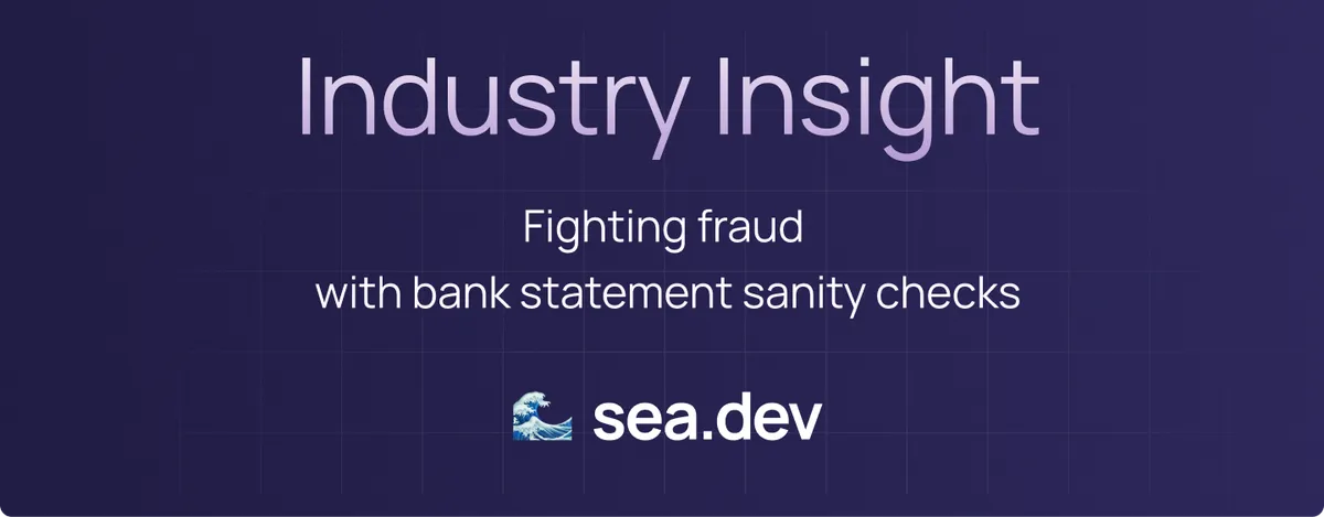 Fighting fraud with bank statement sanity checks